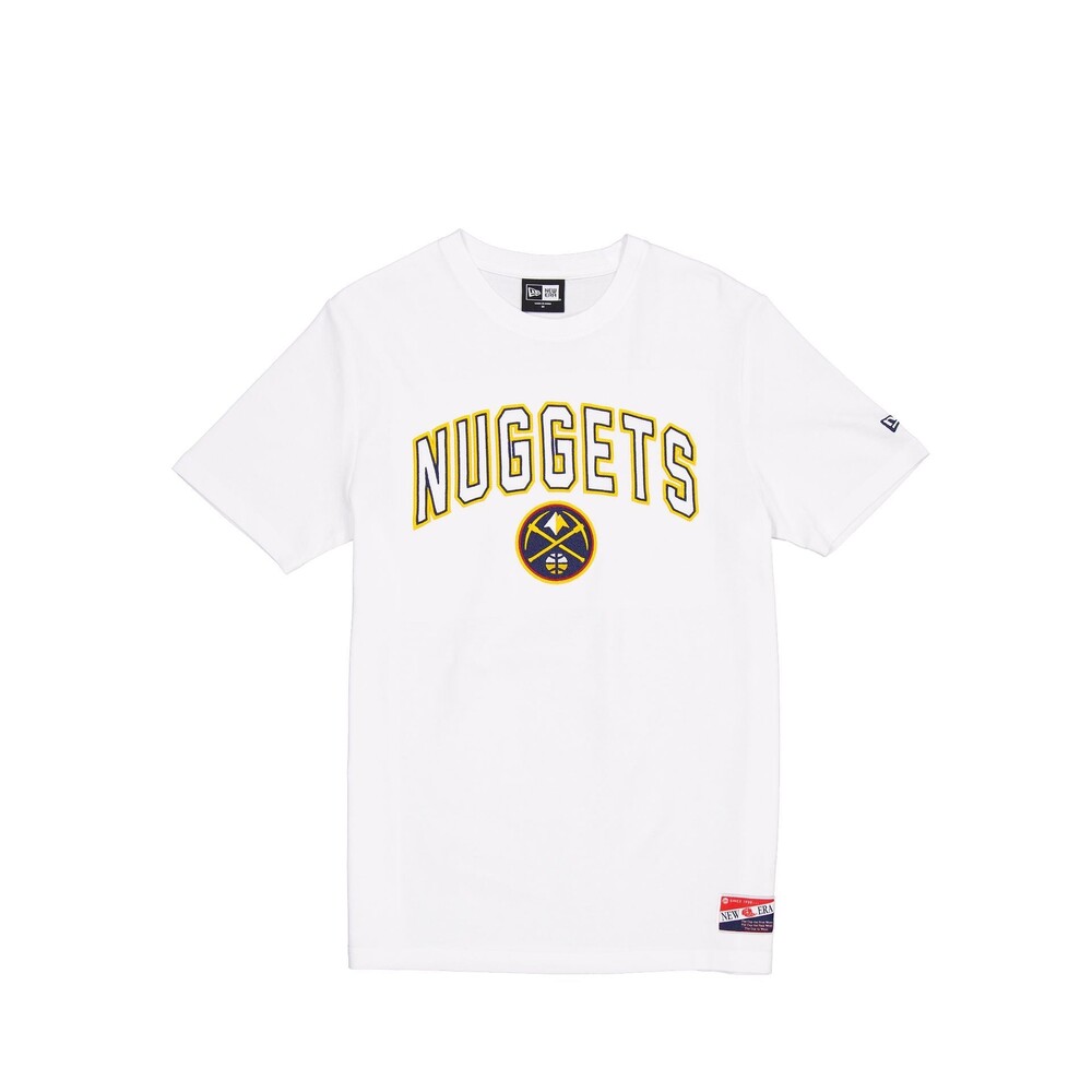 New Era Denver Nuggets Throwback White T-Shirt - Size S